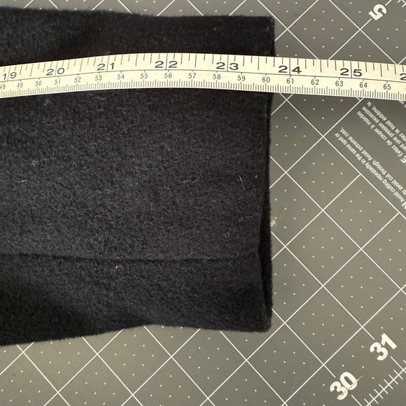 Vintage Moda Womens 16 Black Wool Blazer Military Double Breasted Prep Epaulet - Picture 8 of 9